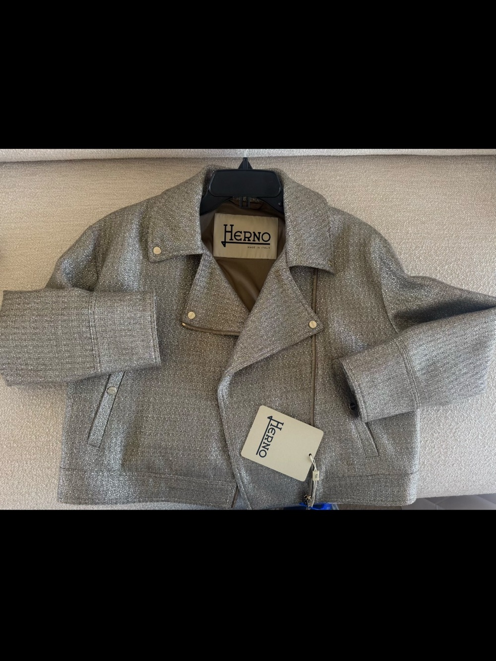 Herno Lurex Biker Jacket